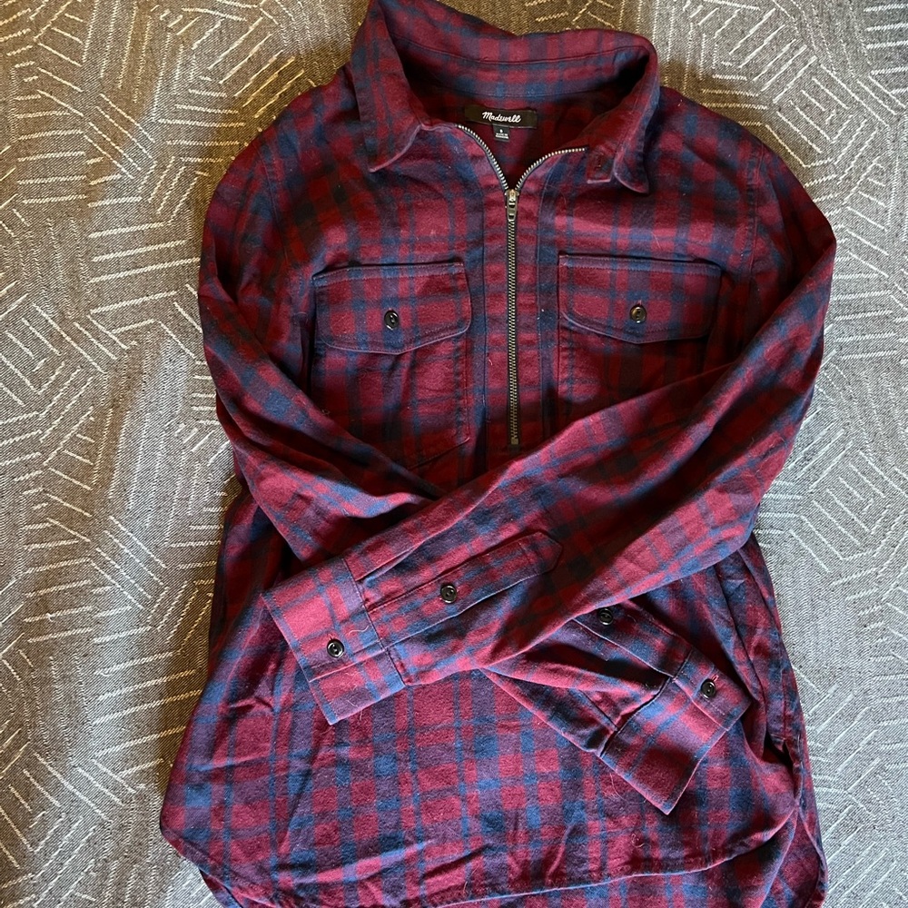 half zip flannel - madewell